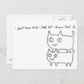 Kitty Gefühle Postkarte (Vorne/Hinten)