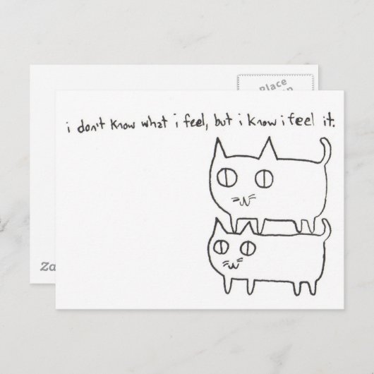 Kitty Gefühle Postkarte (Vorne/Hinten)