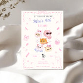Kitty Girl Birthday Invitation Einladung
