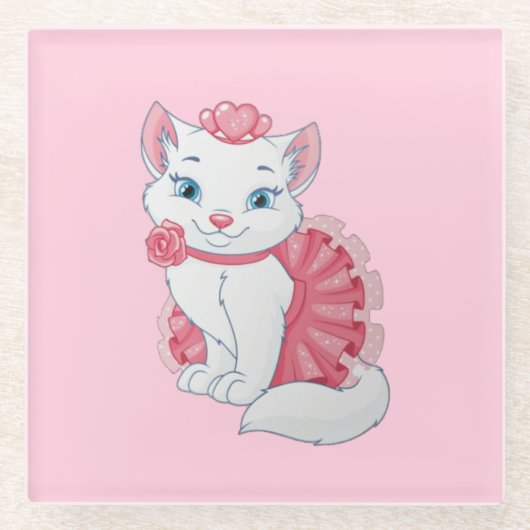 Kitty Glass Untersetzer (Vorderseite)