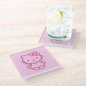 Kitty Glasuntersetzer (Schrägansicht)