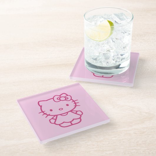 Kitty Glasuntersetzer (Schrägansicht)