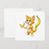 "Kitty Goes Bananas" Feiertagskarte (Vorne/Hinten)