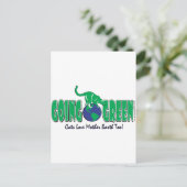KITTY-GOING-GREEN POSTKARTE (Stehend Vorderseite)