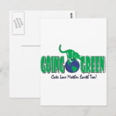 KITTY-GOING-GREEN POSTKARTE (Vorne/Hinten)