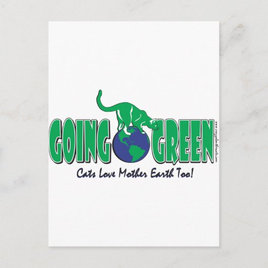 KITTY-GOING-GREEN POSTKARTE (Vorderseite)