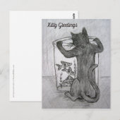 Kitty Goldfish Lover Custom Grußkarten Postkarten (Vorne/Hinten)