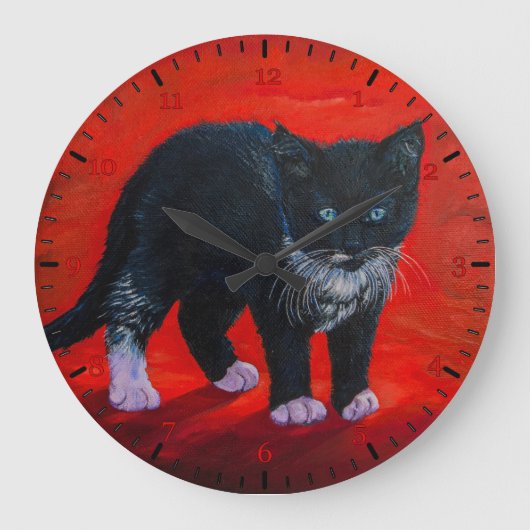 Kitty Große Wanduhr (Vorderseite)