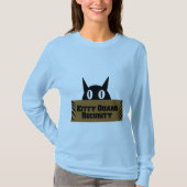 Kitty Guard Security Funny Meme T-Shirt (Vorderseite)