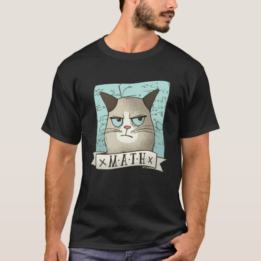 Kitty hasst Mathe Katze T-Shirt (Vorderseite)