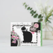 "KITTY HAT TISCHMANNERS" VINTAGES GARTEN-PARTY POSTKARTE (Stehend Vorderseite)