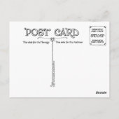 "KITTY HAT TISCHMANNERS" VINTAGES GARTEN-PARTY POSTKARTE (Rückseite)