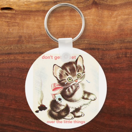Kitty hat Unfall gekackt Schlüsselanhänger (Vorderseite)