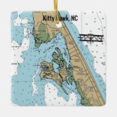 Kitty Hawk NC Chart Keramikornament (Vorderseite)