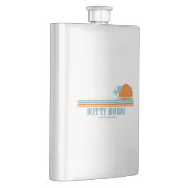 Kitty Hawk North Carolina Sun Palm Trees Flachmann (Rechts)