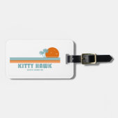 Kitty Hawk North Carolina Sun Palm Trees Gepäckanhänger (Vorderseite horizontal)