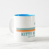 Kitty Hawk North Carolina Sun Palm Trees Zweifarbige Tasse (Vorderseite Links)