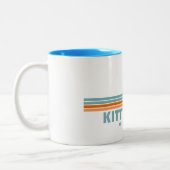 Kitty Hawk North Carolina Sun Palm Trees Zweifarbige Tasse (Links)