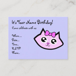 Kitty head Birthday Einladung