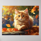 *~* Kitty Herbstlaube 5:4 Kitten Cat AP68 Poster (Vorne)