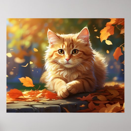 *~* Kitty Herbstlaube 5:4 Kitten Cat AP68 Poster (Vorne)