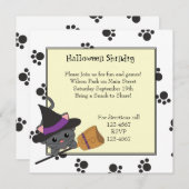 Kitty Hexe Süsse Einladung (Vorne/Hinten)