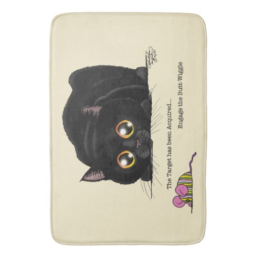 Kitty Hintern-Wiggle Badematte (Vorderseite Vertikal)