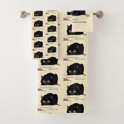 Kitty Hintern-Wiggle Badhandtuch Set (Insitu)