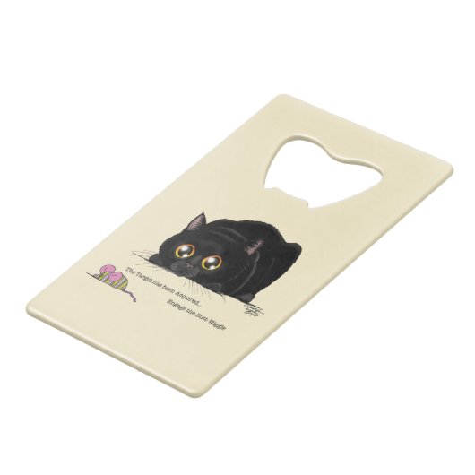 Kitty Hintern-Wiggle Geldbeutel Flaschenöffner (Vorderseite Schrägansicht)