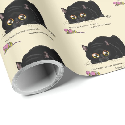 Kitty Hintern-Wiggle Geschenkpapier (Rolleneckpunkt)