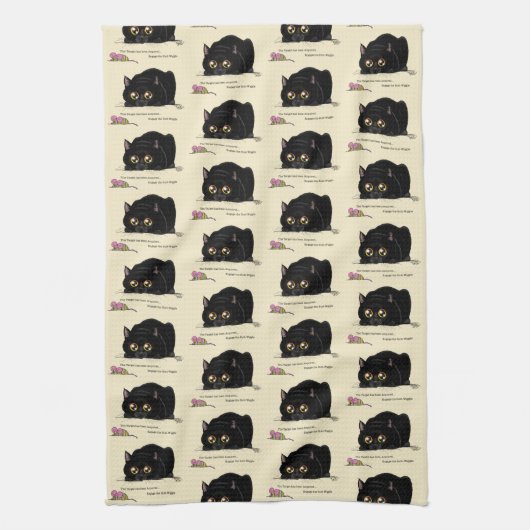 Kitty Hintern-Wiggle Geschirrtuch (Vertikal)