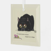 Kitty Hintern-Wiggle Ornament Aus Glas (Vorderseite links)