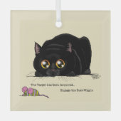 Kitty Hintern-Wiggle Ornament Aus Glas (Vorderseite)