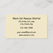 Kitty Hintern - Wiggle Rescue Shelter Visitenkarte (Rückseite)