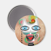 Kitty Huge Blue Eyes Magnet (Vorderseite/Rückseite)