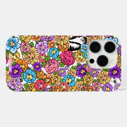 Kitty im Garten Case-Mate iPhone Hülle (Rückseite (Horizontal))