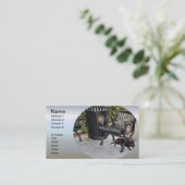 Kitty im Park Visitenkarte (Stehend Vorderseite)