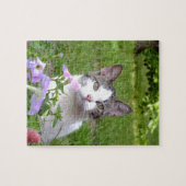 Kitty im Petunias-Puzzle Puzzle (Horizontal)