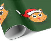 Kitty im Weihnachtsmannmütze-Verpackungs-Papier Geschenkpapier (Rolleneckpunkt)