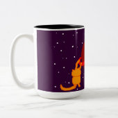 Kitty im Weltraum Zweifarbige Tasse (Links)
