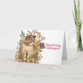 KITTY IN BLUME GRANDDAUGHTER BIRTHDAY CARD KARTE
