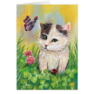 Kitty in Clover Patch