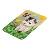 Kitty in Clover Patch Magnet (Linke Seite)