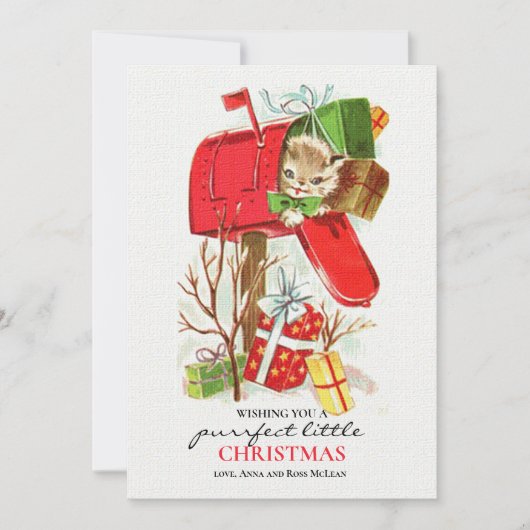 Kitty in der Mailbox Feiertagskarte (Vorderseite)