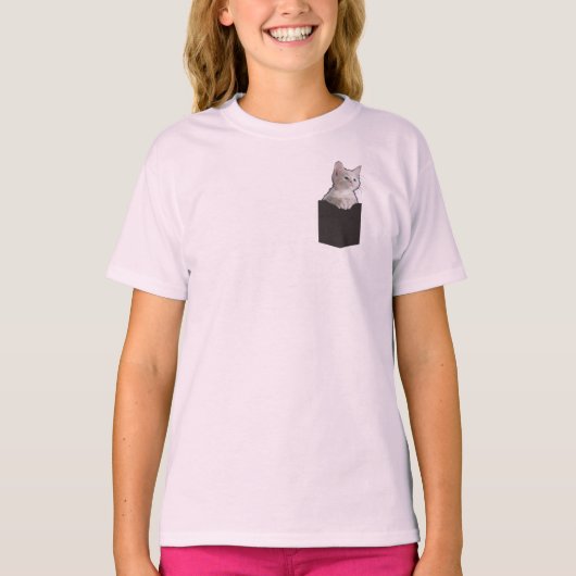 Kitty in der Tasche T-Shirt (Vorderseite)