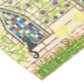 Kitty in einem Fenster Tischdecke (Schrägansicht)