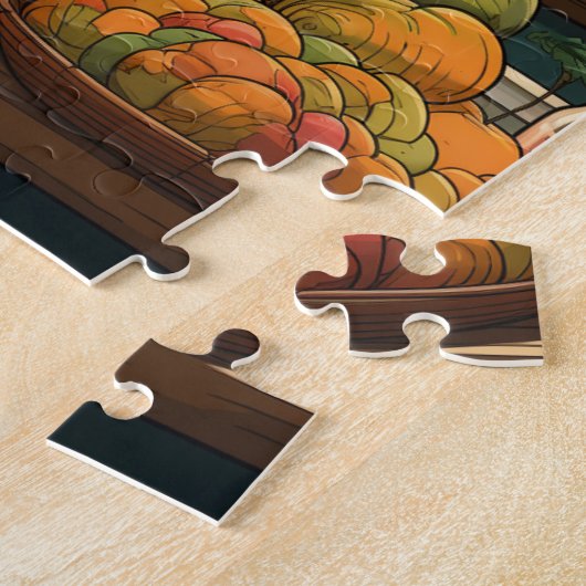 Kitty in einem Korb im Sun-Puzzle Puzzle (Seite)