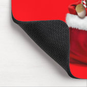 Kitty in einer Weihnachtstasche Mousepad (Ecke)