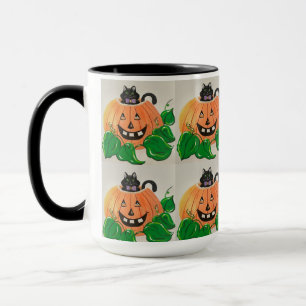Kitty in Pumpkin Candy Jar Tasse