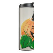 Kitty in Pumpkin Candy Jar Thermosbecher (Nach links gedreht)